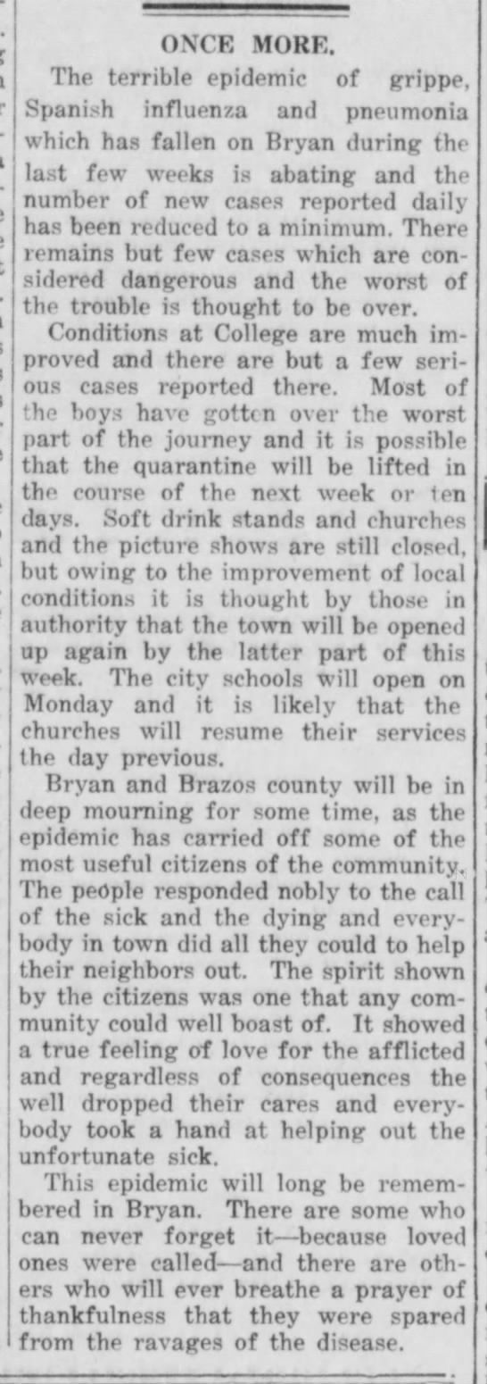 Spanish Flu The Eagle Oct. 17, 1918.jfif